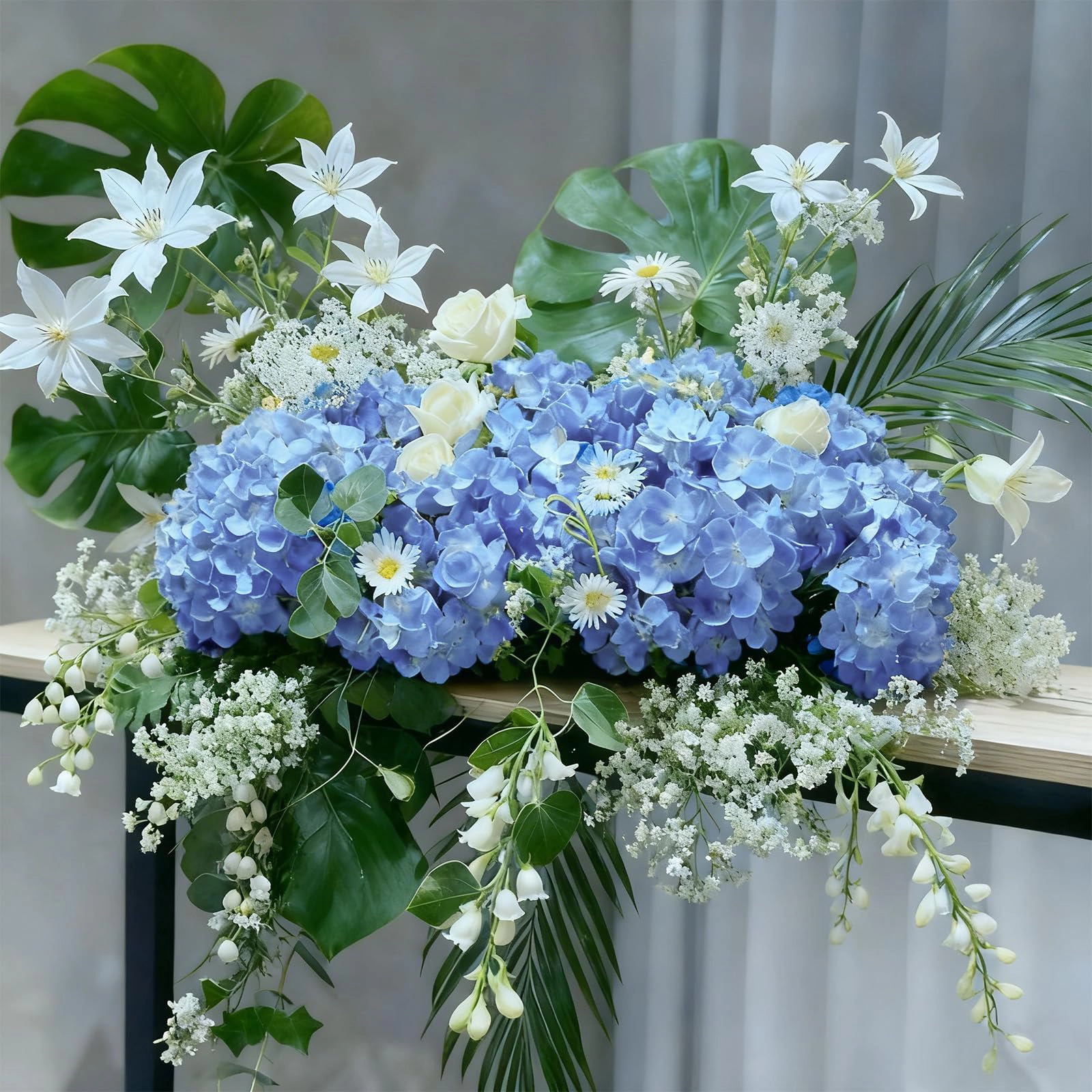 PUPWE Artificial Hydrangea Flowers Bulk Stems