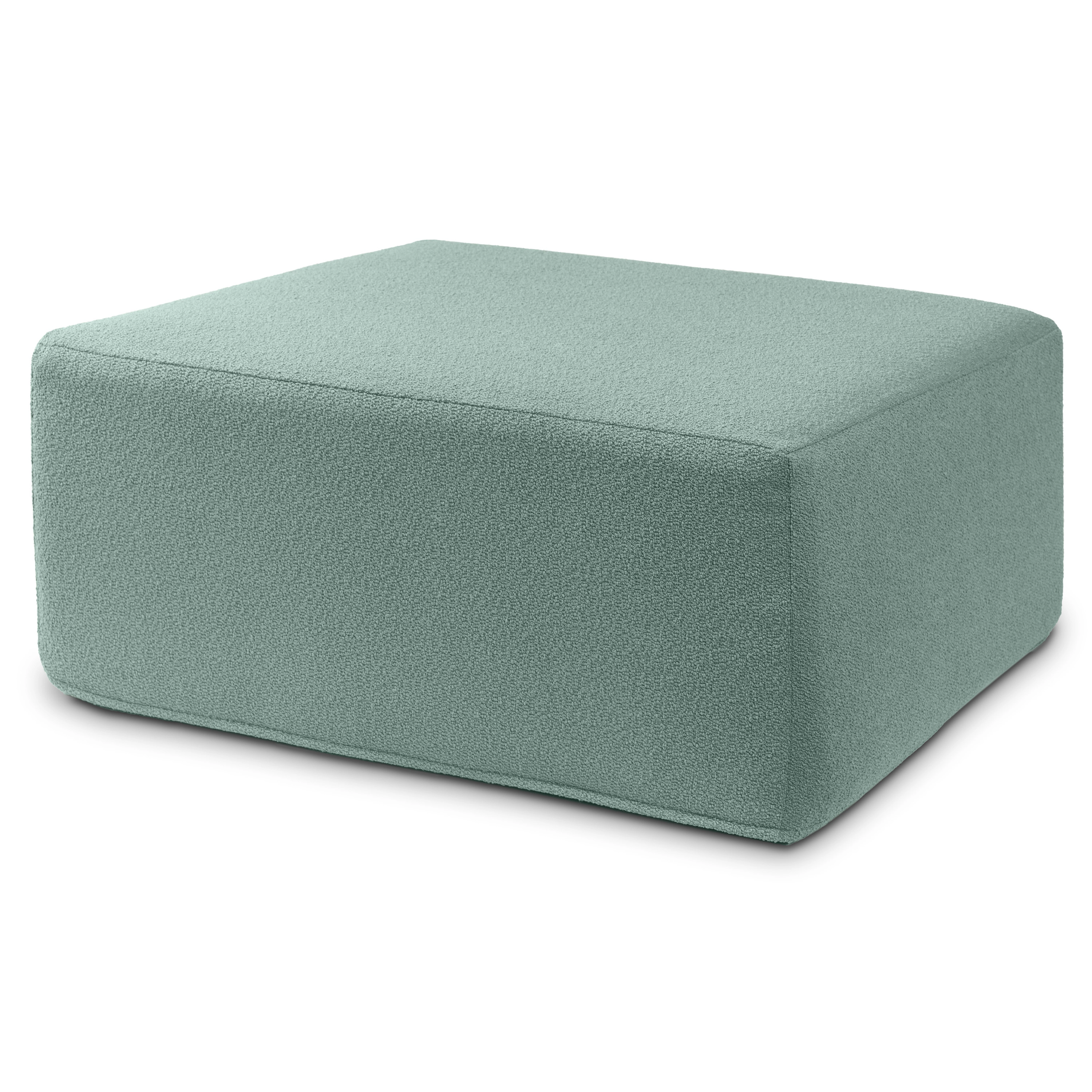 Jaxx Fairlie Couch Ottoman - Oversized Square Foam Coffee Table Ottoman, 36" , Luxe Boucle