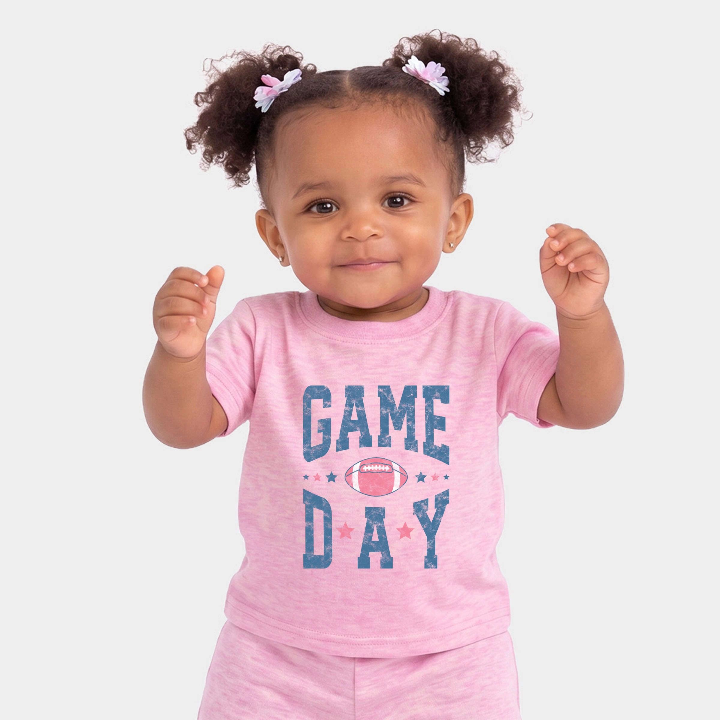 The Juniper Shop - Infant Jogger Pant Crew Set Game Day Blue Distressed