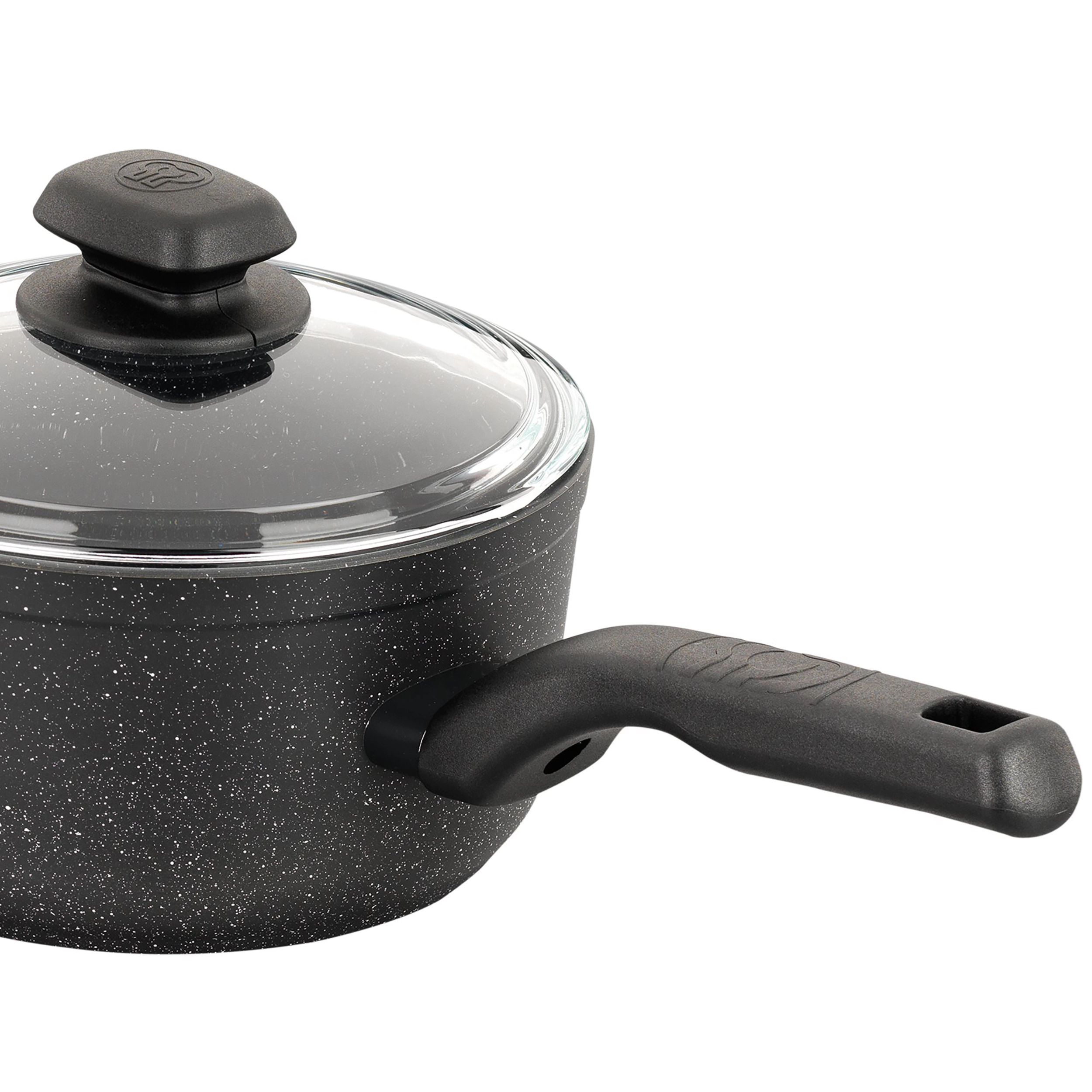 Korkmaz Ornella 2 Piece 2 Liter Quart Aluminum Nonstick Saucepan with Lid