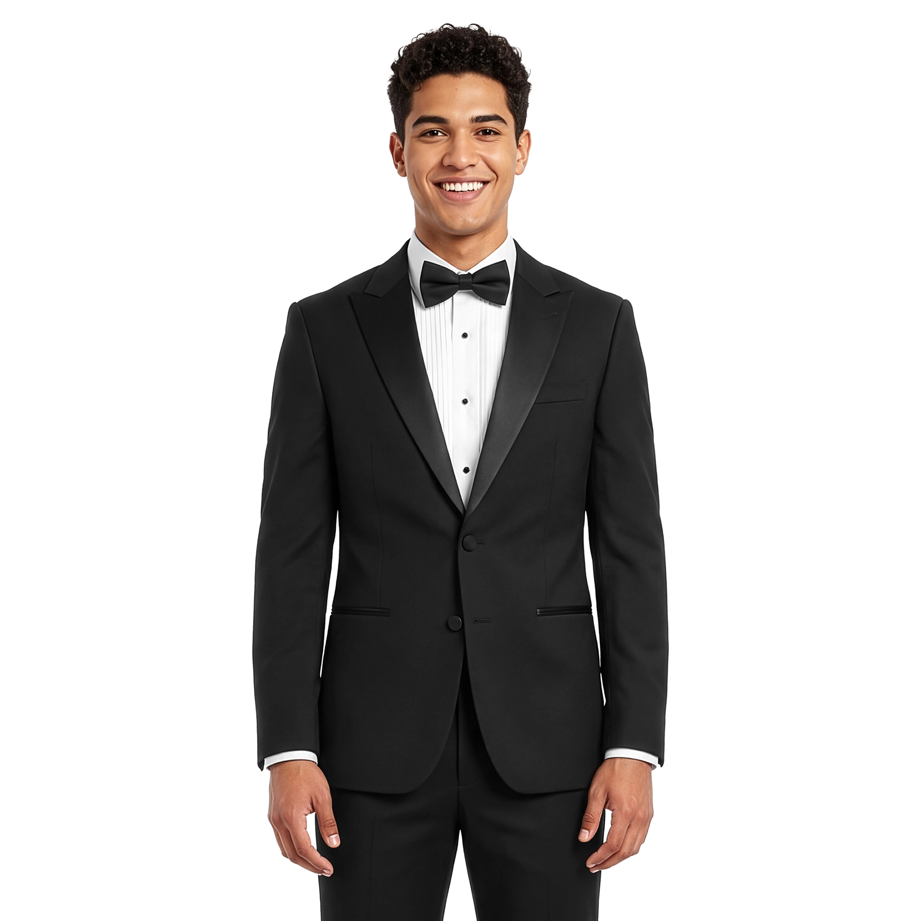 Zegarie Men's Tailored Fit Tuxedo Separates Jacket Only, Satin Peak Lapel