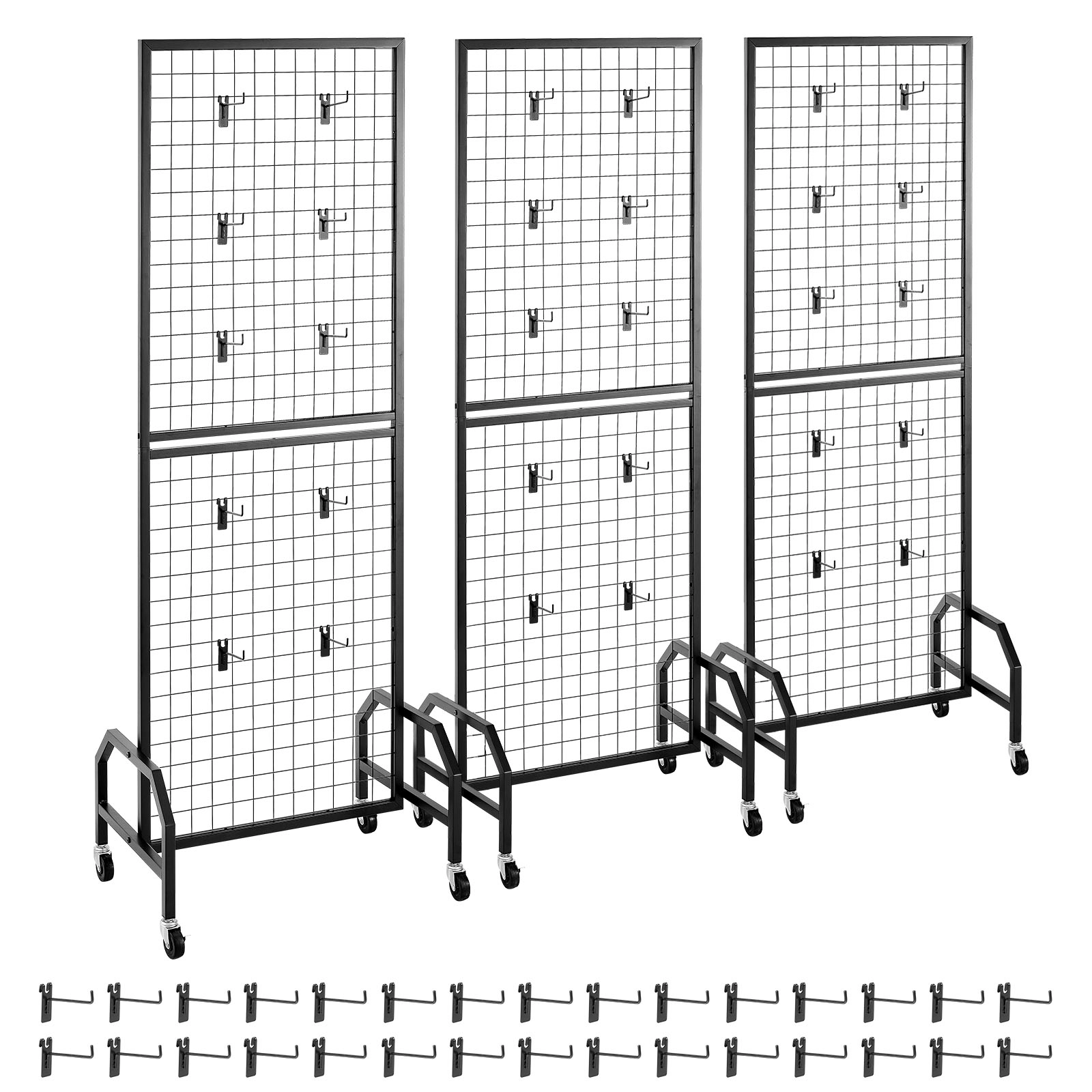HONGGE Grid Wall Wire Grid Panels Display Art Display with and Hooks Gridwall for Craft