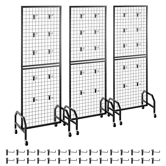 HONGGE Grid Wall Panels, Wire Gridwall Display Rack for Art Craft Shows