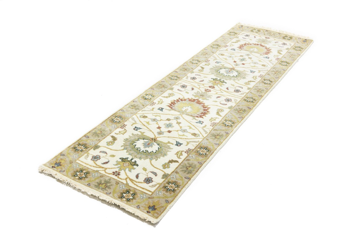 Magic Rugs Cream Floral Osh Chobi 2'5X8 Peshawar Oriental Runner Rug