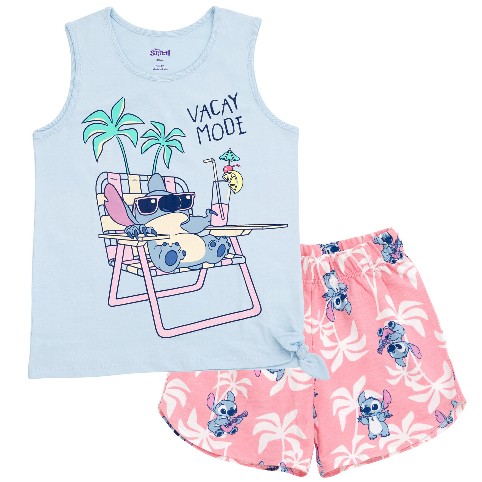 Disney Girls' Sleeveless 2-Piece Tank Top and Shorts Set