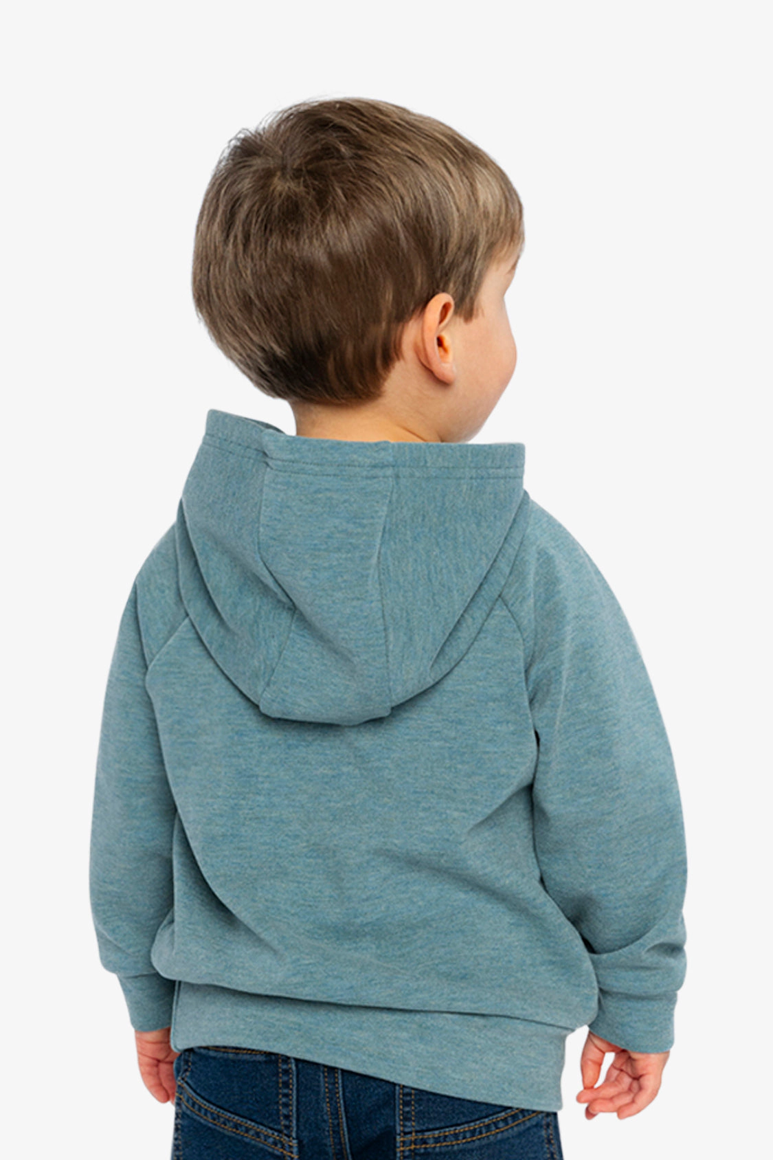 Deux par Deux Boys Brushed Jersey Hoodie with Ski Bear Screenprint