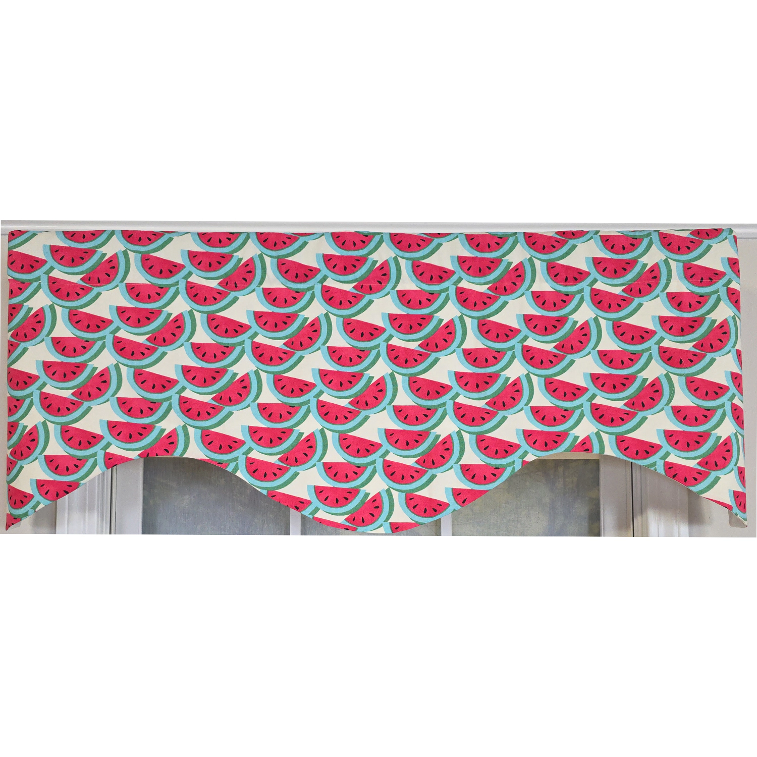 RLF Home Sandias Cornice Valance - 100% Cotton with Ivory Lining 50" x 17"  Cream