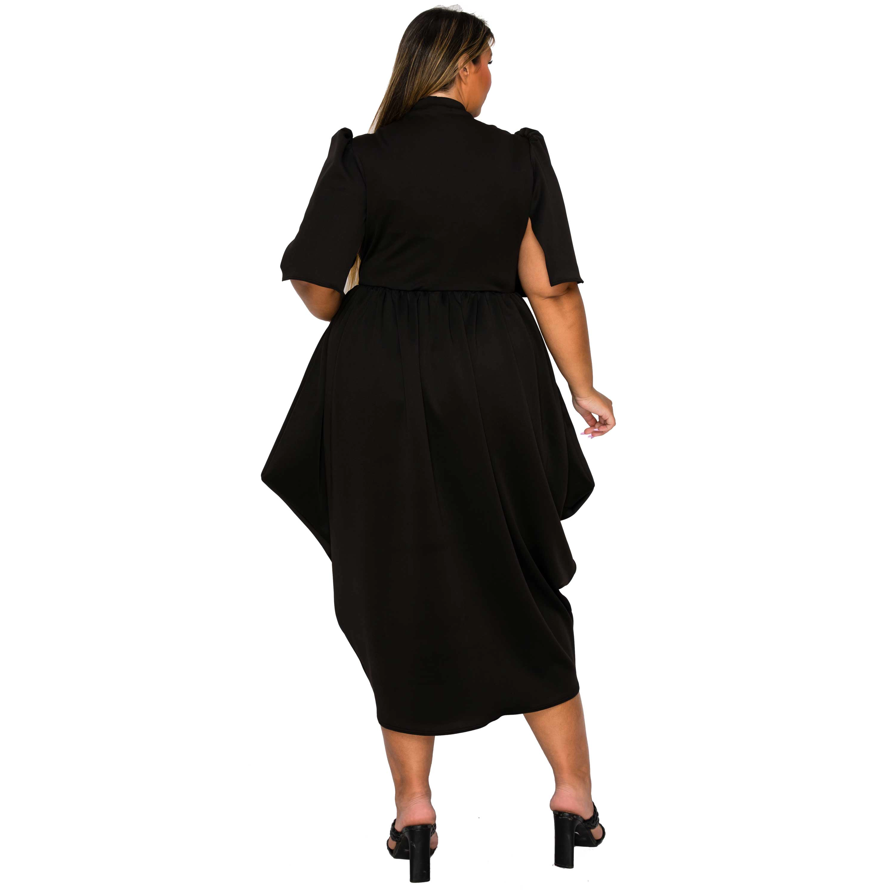 L I V D Women's Plus Aesira Tulip Hem Pocket Dress