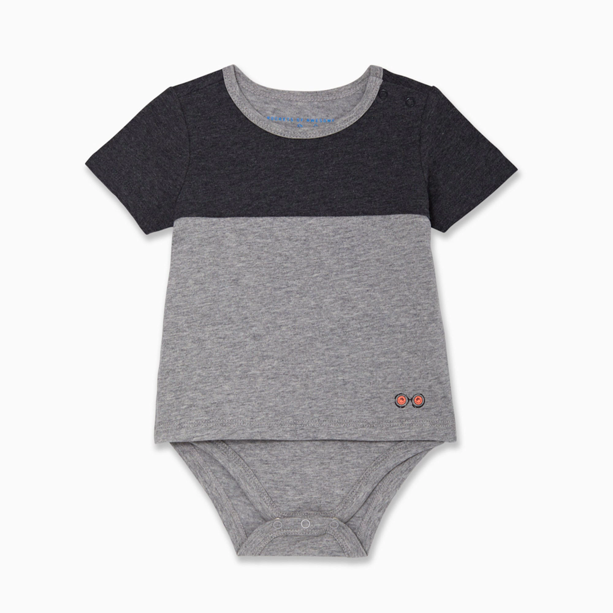 Rockets of Awesome Colorblock 2Fer Bodysuit For Baby Boy
