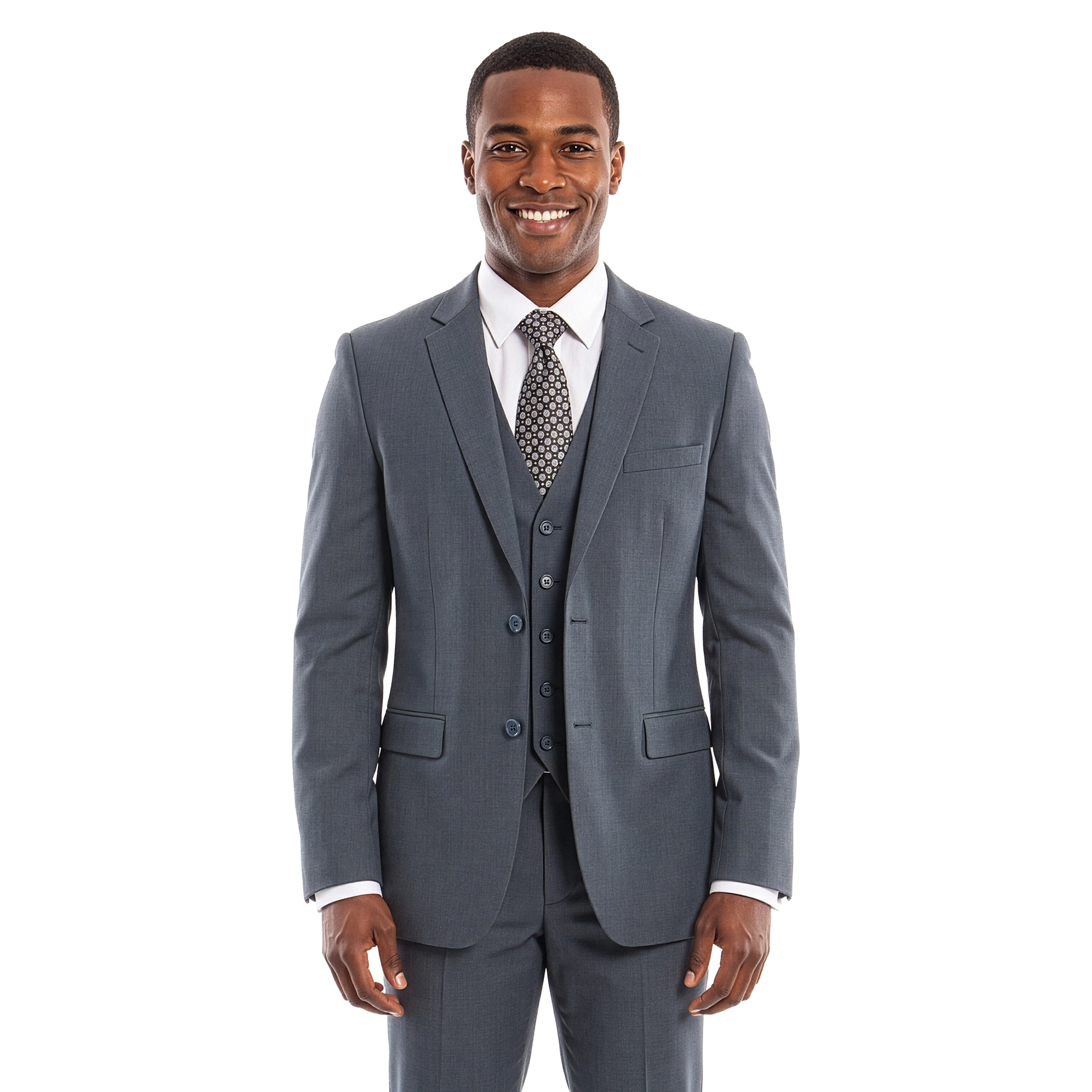 Tazzio Mens Slim Fit 3 Piece Matching Suit Set
