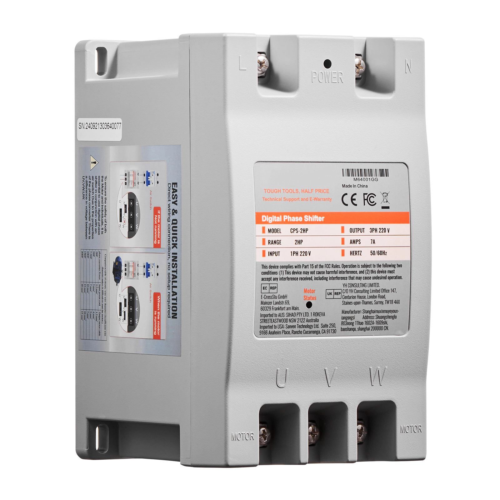 HONGGE 3 Phase Converter, 220V Single to Converter
