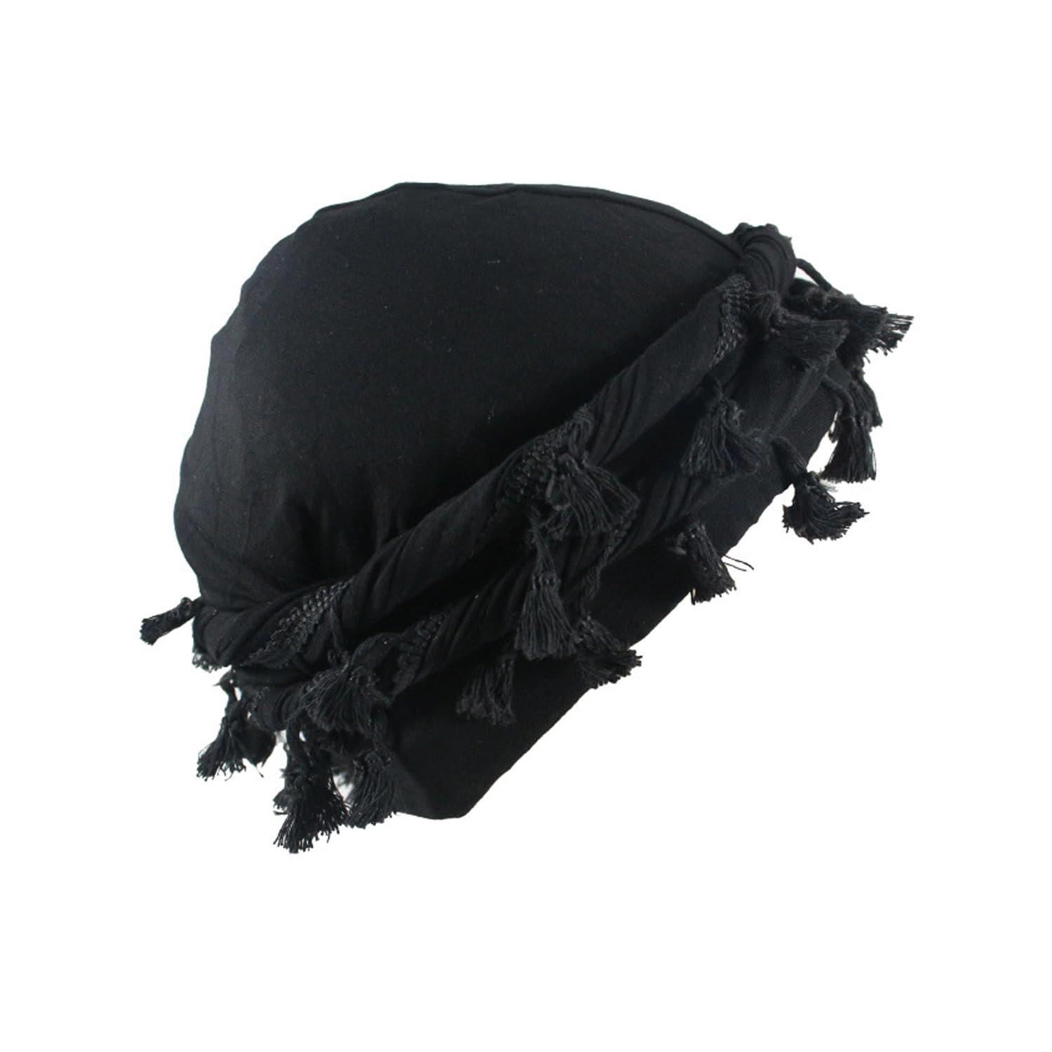 PIGFDK 2Turban For Men Women Satin Lined Durag Head Wrap VintModal Twist Halo With Tassel