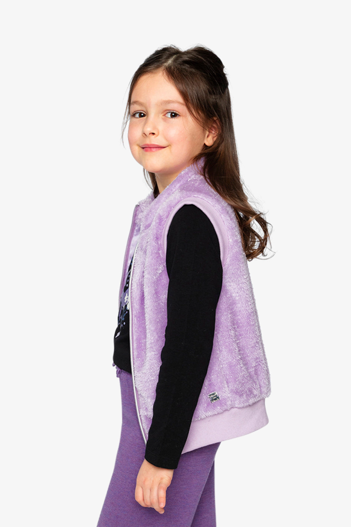Deux par Girls Faux Fur Sleeveless Vest