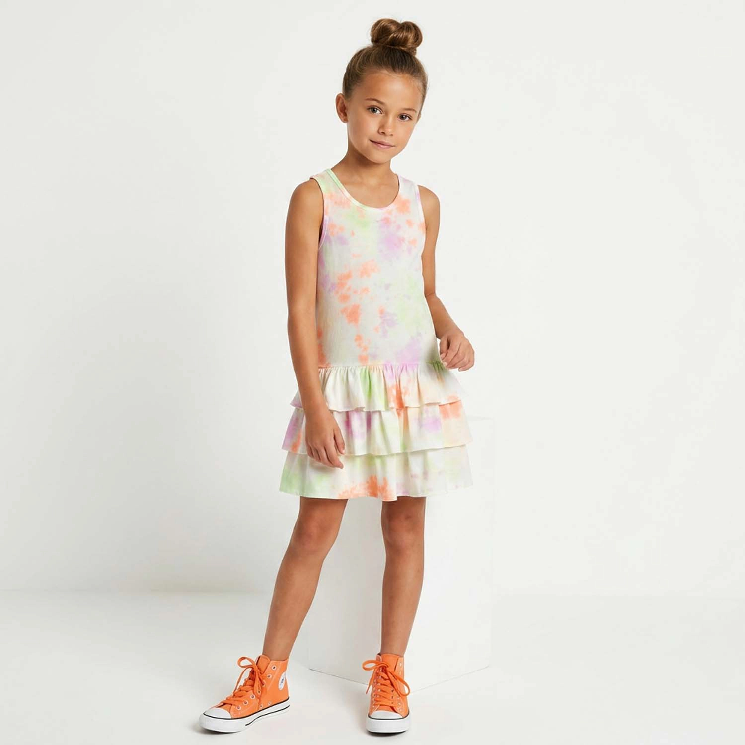 Rockets of Awesome Tie-Dye Ruffle Dress for Girls