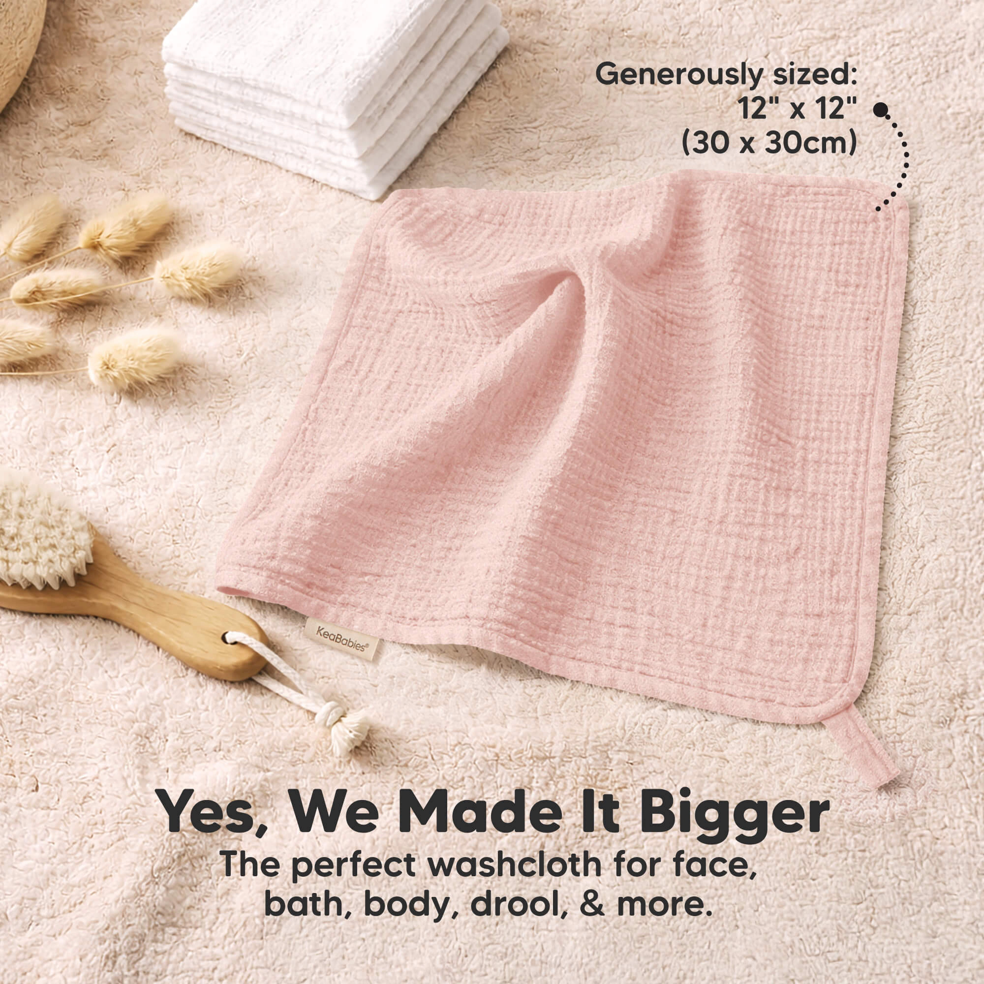 KeaBabies Lyra Muslin Baby Washcloths