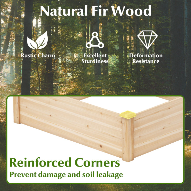 Hivvago 40" x 40" Outdoor Wood Raised Garden Bed