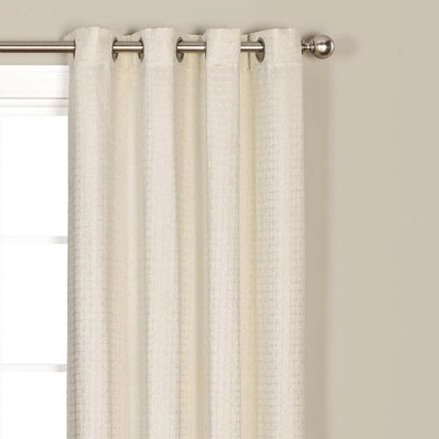 Saturday Knight Ltd Parkland Windowpane Tailored Fabric Panel - 55x108", Natural