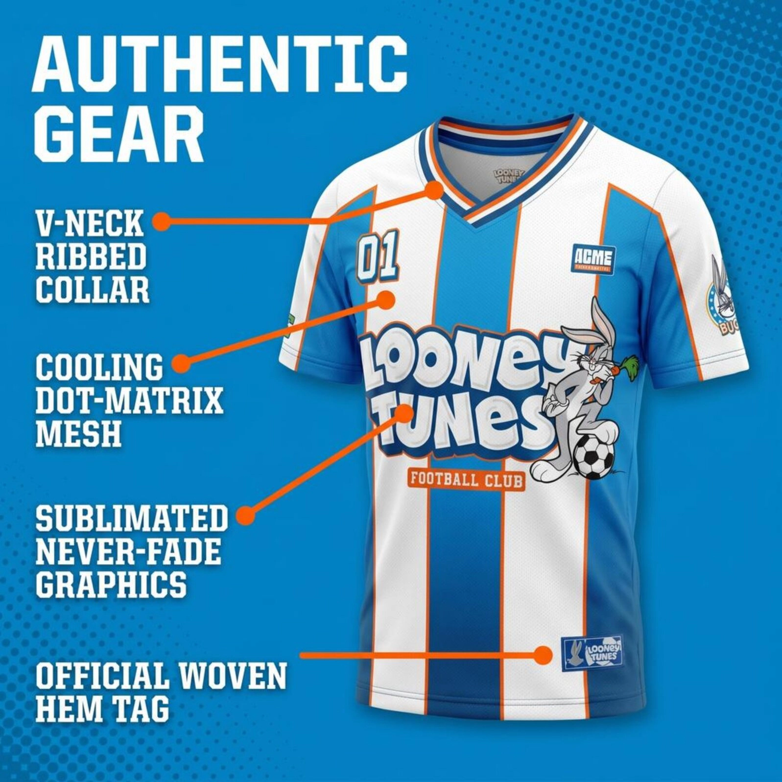 Looney Tunes Matching Family Athletic Soccer Jersey