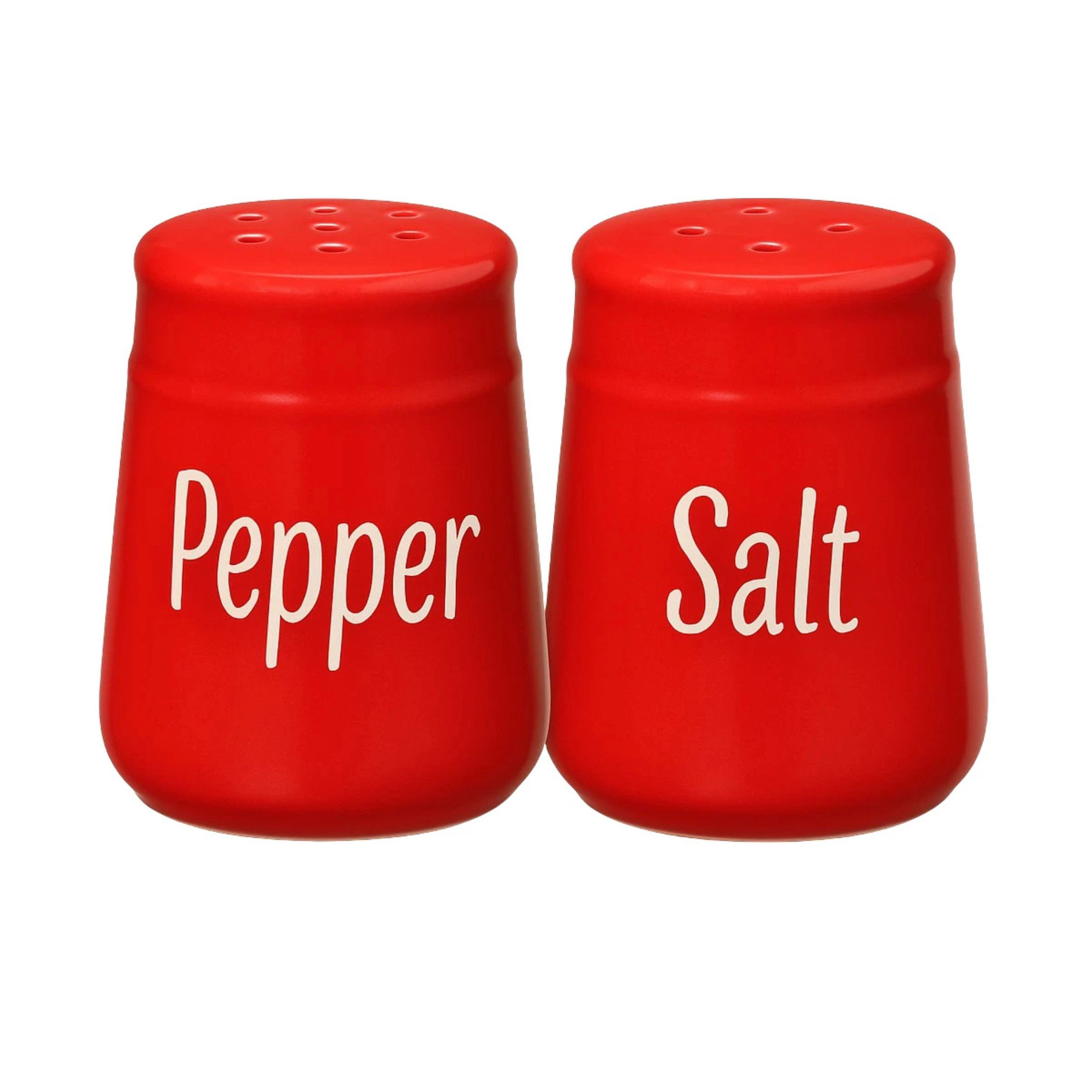 Home Collection Red Ceramic Salt & Pepper Shaker Set