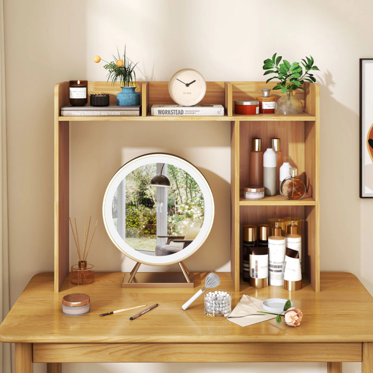 Hivvago 3-Tier Multipurpose Desk Bookshelf with 4 Shelves