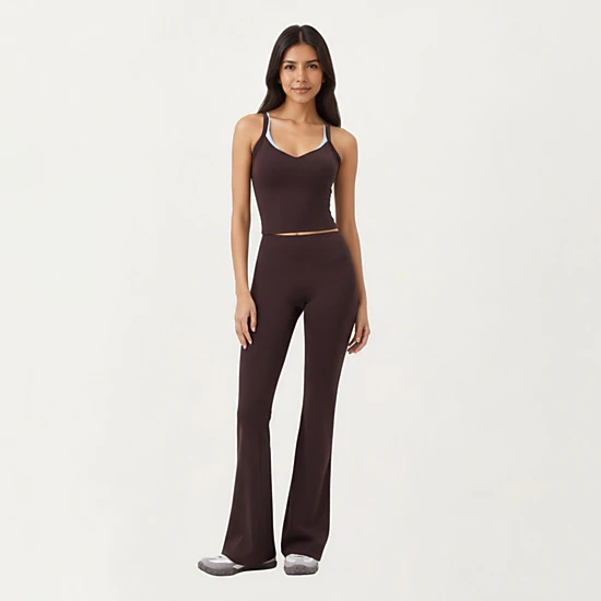 Anna-Kaci Women's V-Neck Cropped Active Tank Top with Double Shoulder Straps