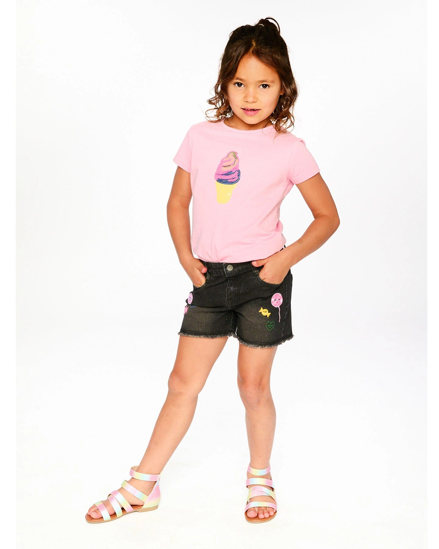 Deux par Girls Organic Cotton Jersey Ice T-Shirt
