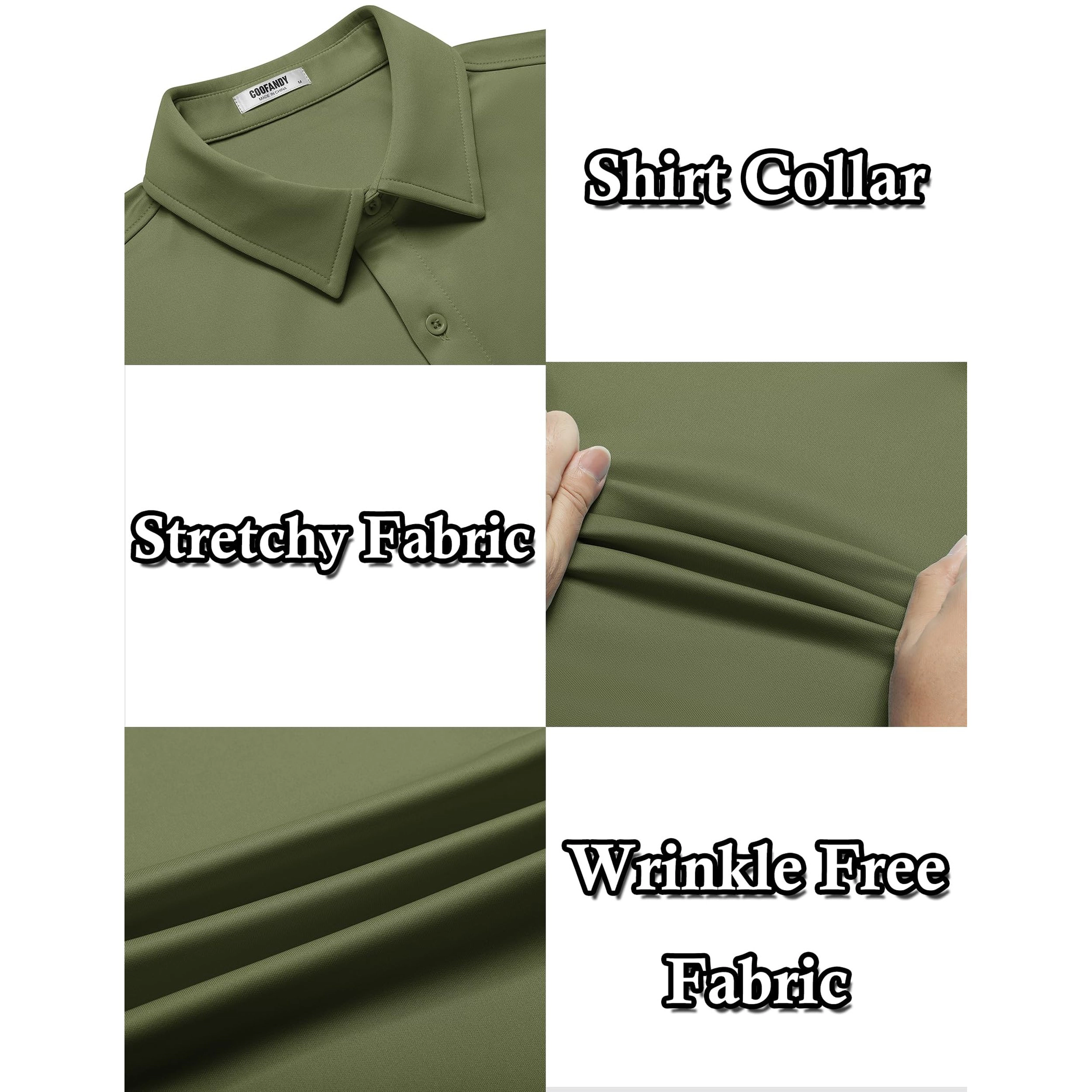 COOFANDY Men's Regular Fit Short Sleeve Camp Shirt
