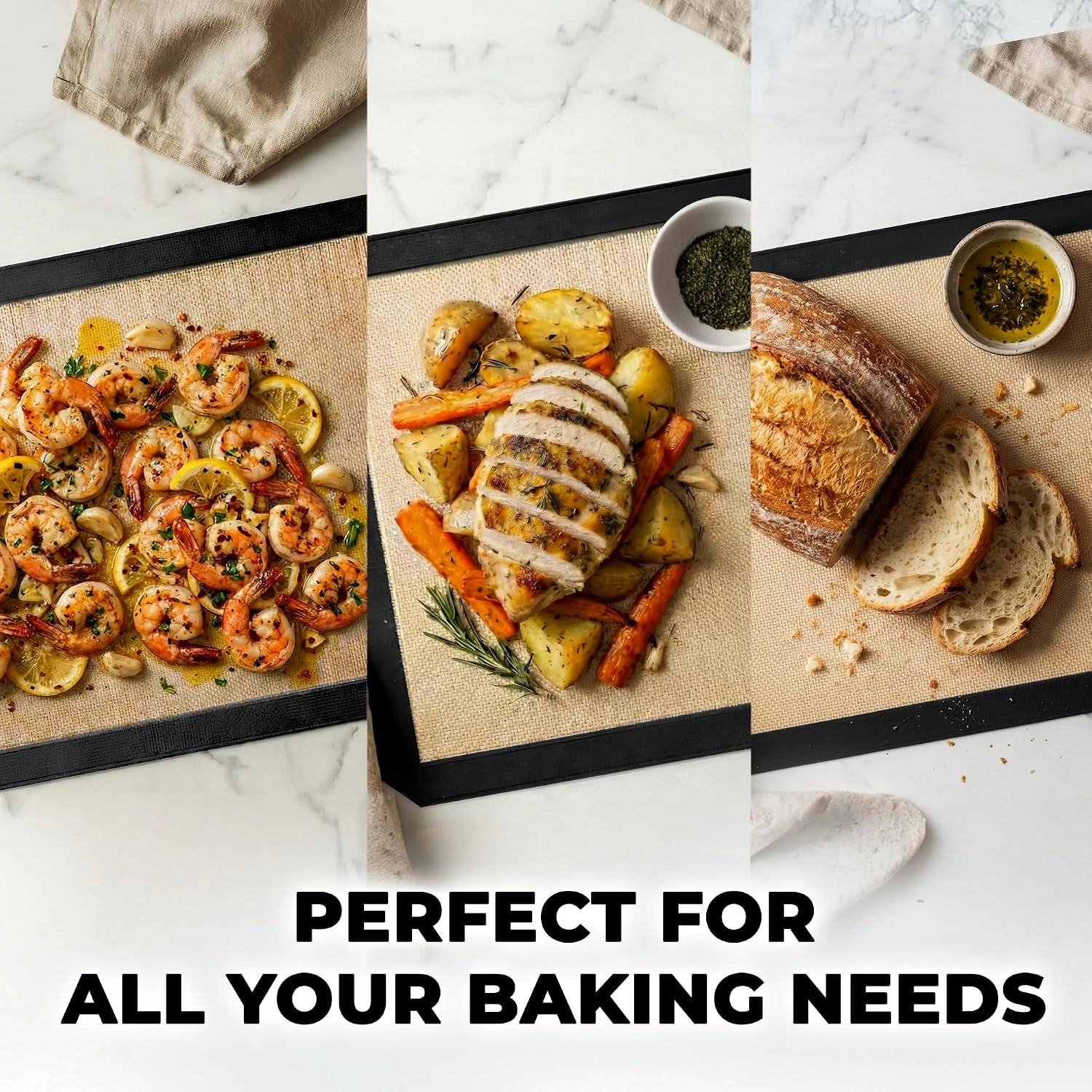 Zulay Kitchen 16.5"x11.6" 2-Pack Silicone Baking Mat - Reusable Nonstick Sheet