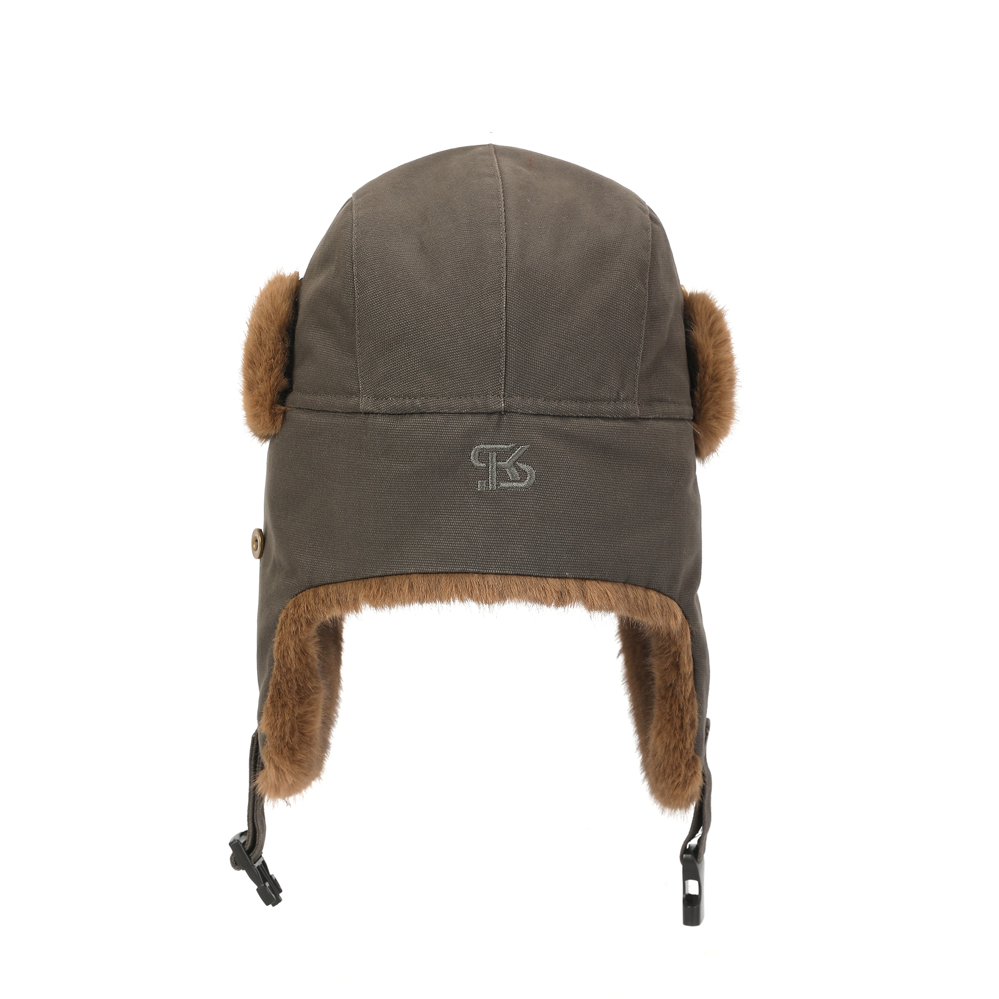 Kanut Sports Burnell Trapper Hat - Waxed Cotton Canvas, Faux Fur Lining