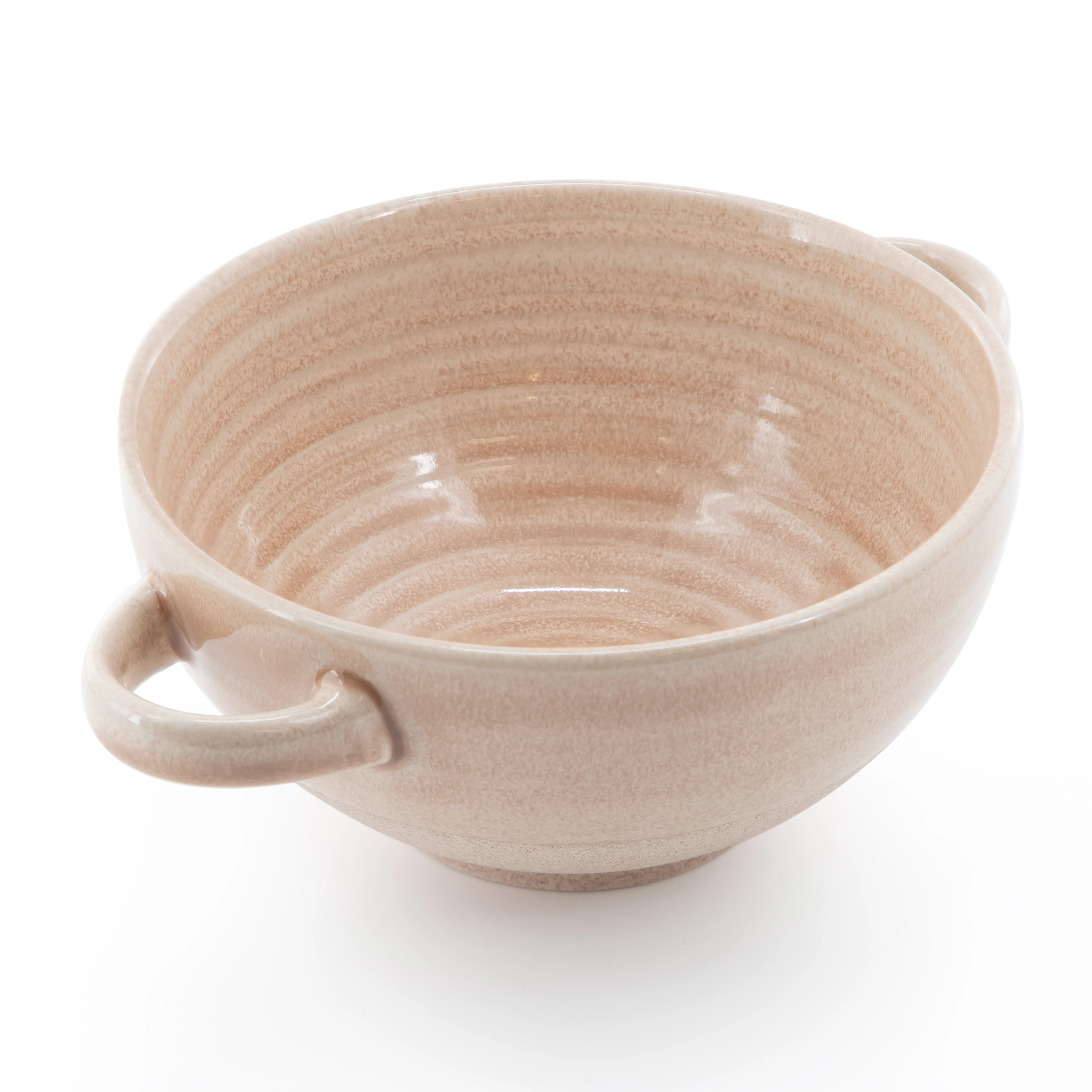 Gibson Elite Orchard Bay 6 Piece Inch Stoneware Soup Bowls with Handles Red
