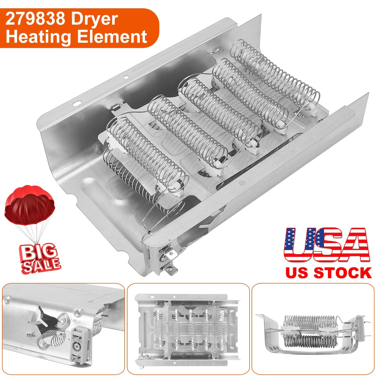 GBruno 279838 Dryer Heating Element Assembly