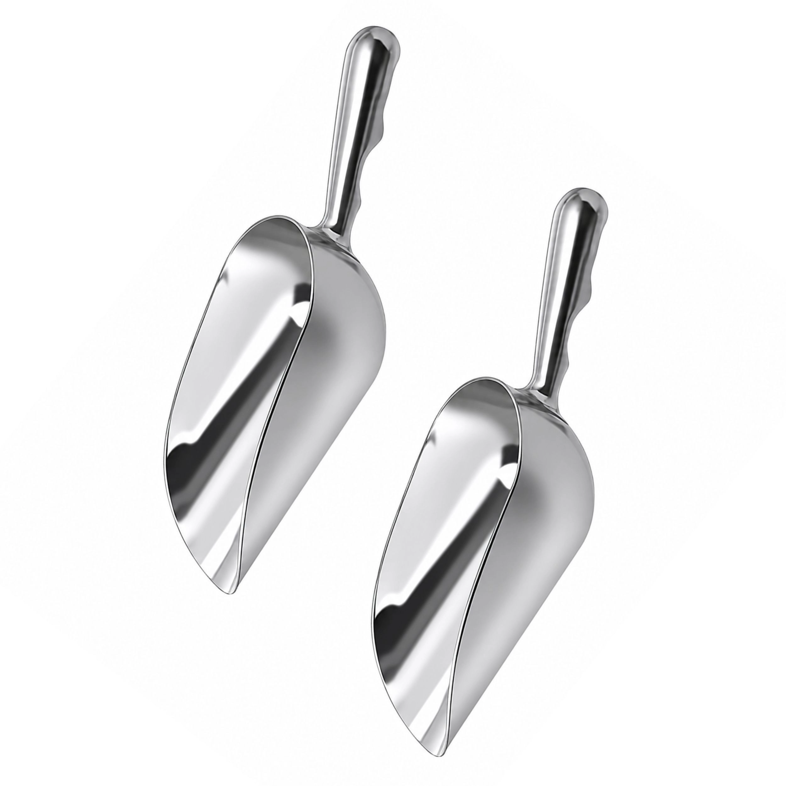 Stock Preferred Set of 2 Cast Aluminum 12 oz Ice Scoops for Ice Dry Goods Candy and Spices