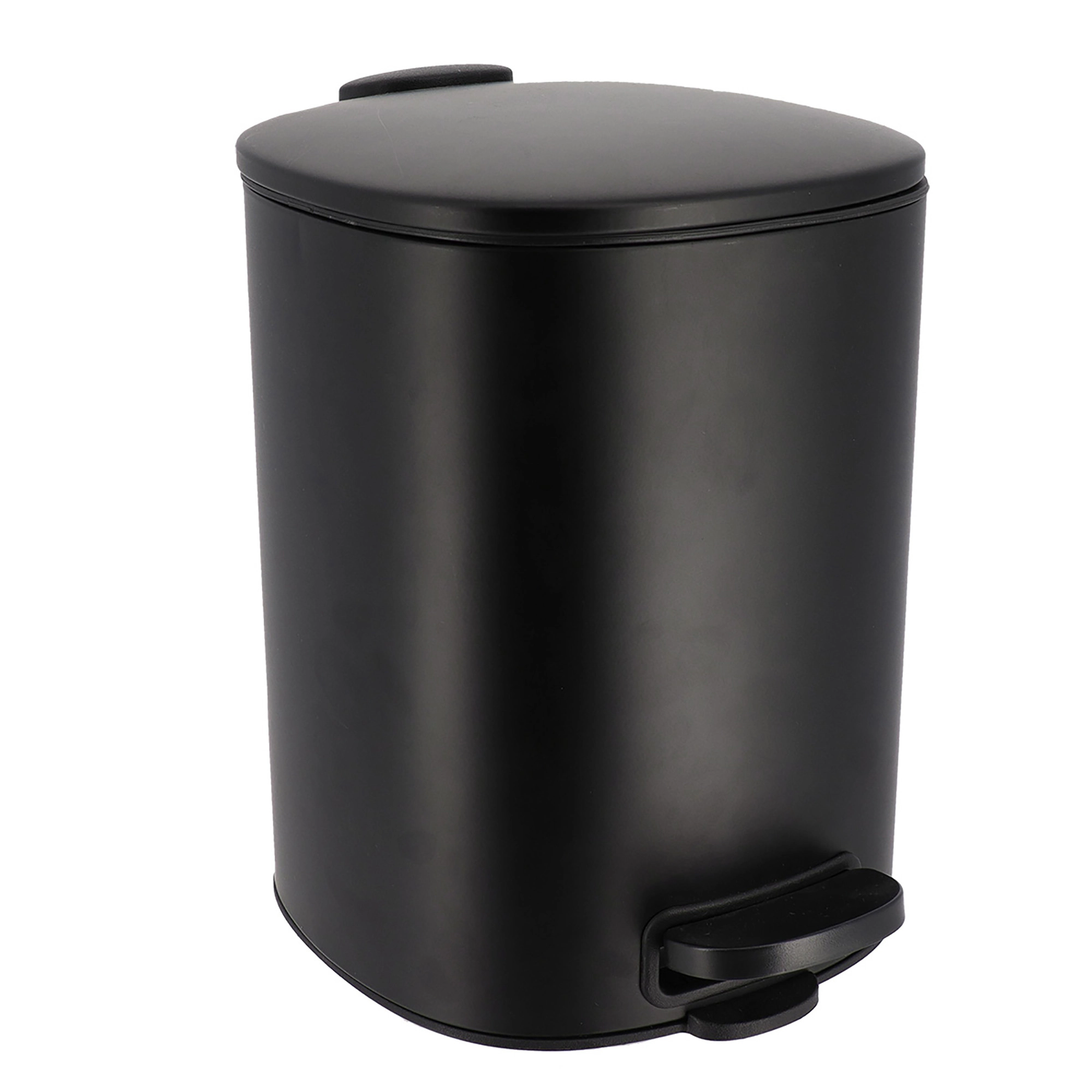 Evideco French Home Goods 5L Metal Step Trash Can - Soft-Close Lid, Removable Inner Bucket
