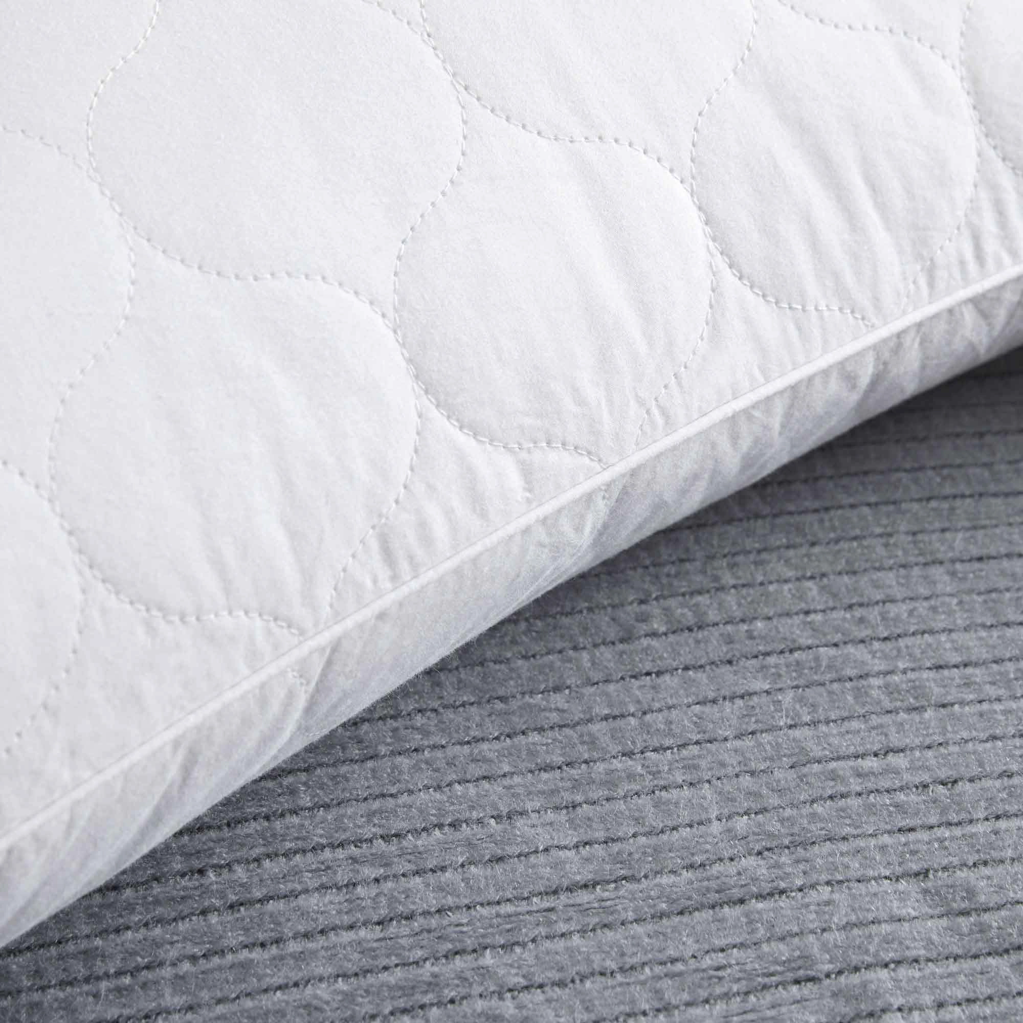 PEACENEST Gourd Quilted Goose Feather Pillow Set Soft Supportive Bed Pillows