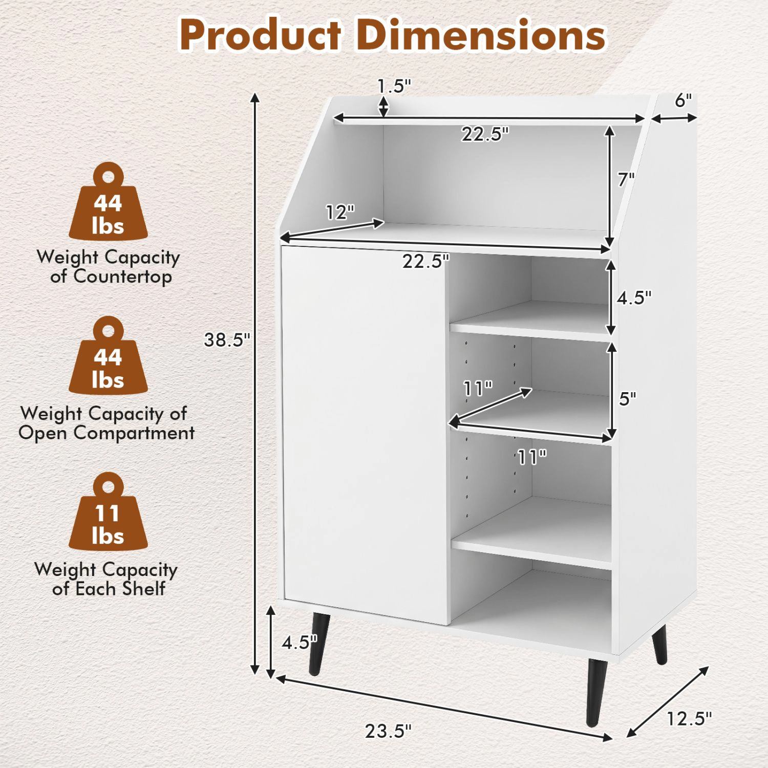 SlickBlue Shoe Organizer Cabinet with Adjustable Shelves and Door