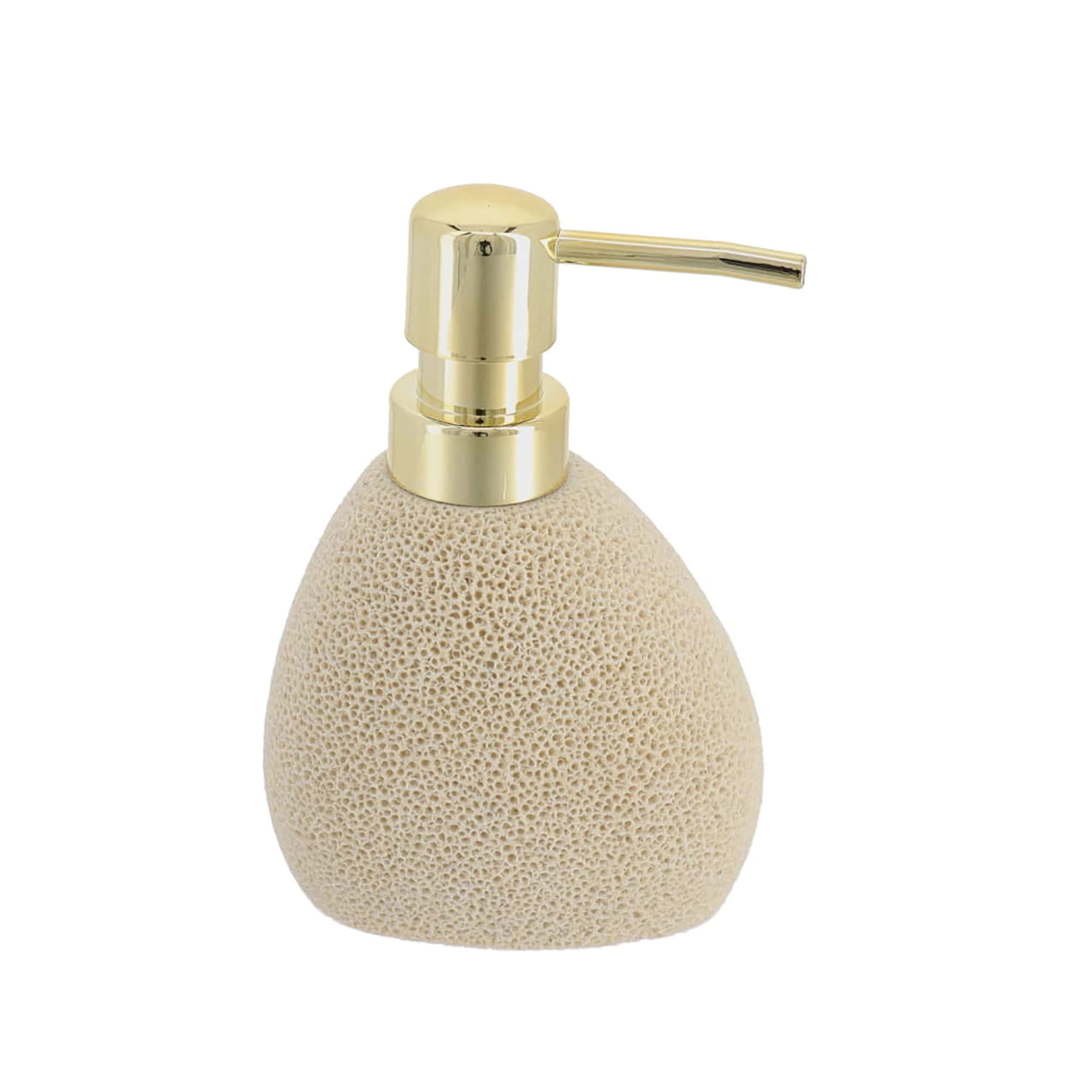 Evideco French Home Goods Sea Sponge Texture Polyresin Soap Dispenser, 7 oz
