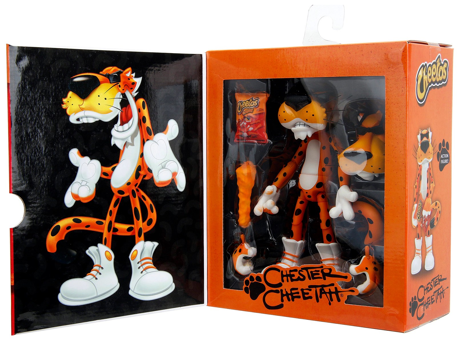 Jada Chester Cheetah 5.5" Figure with Accessories and Alternate Head and Hands "Cheetos Crunchy" model by Jada