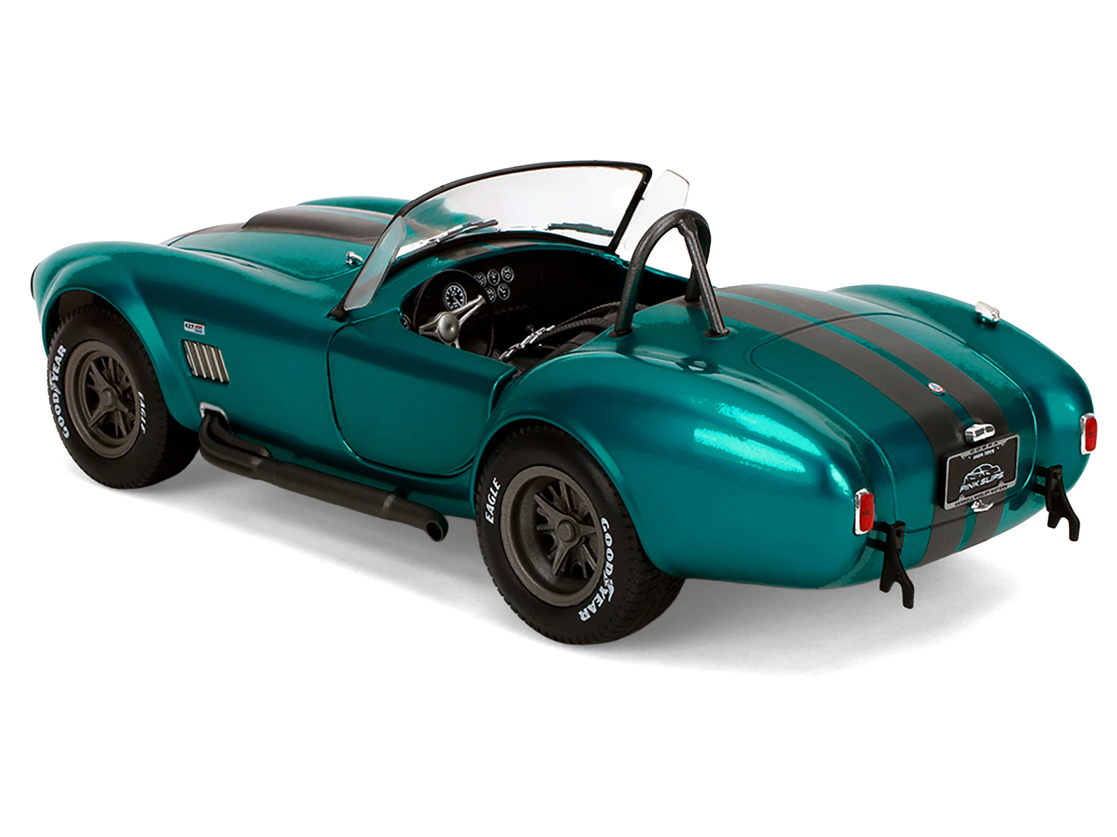 Jada Shelby Cobra 427 MKII Teal Metallic with Gray Stripes "Pink Slips" Series 1/18 Diecast Model Car by Jada