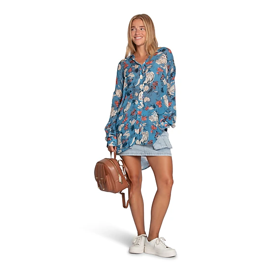 Belle & Bloom Womens Because You Move Me Oversized Shirt
