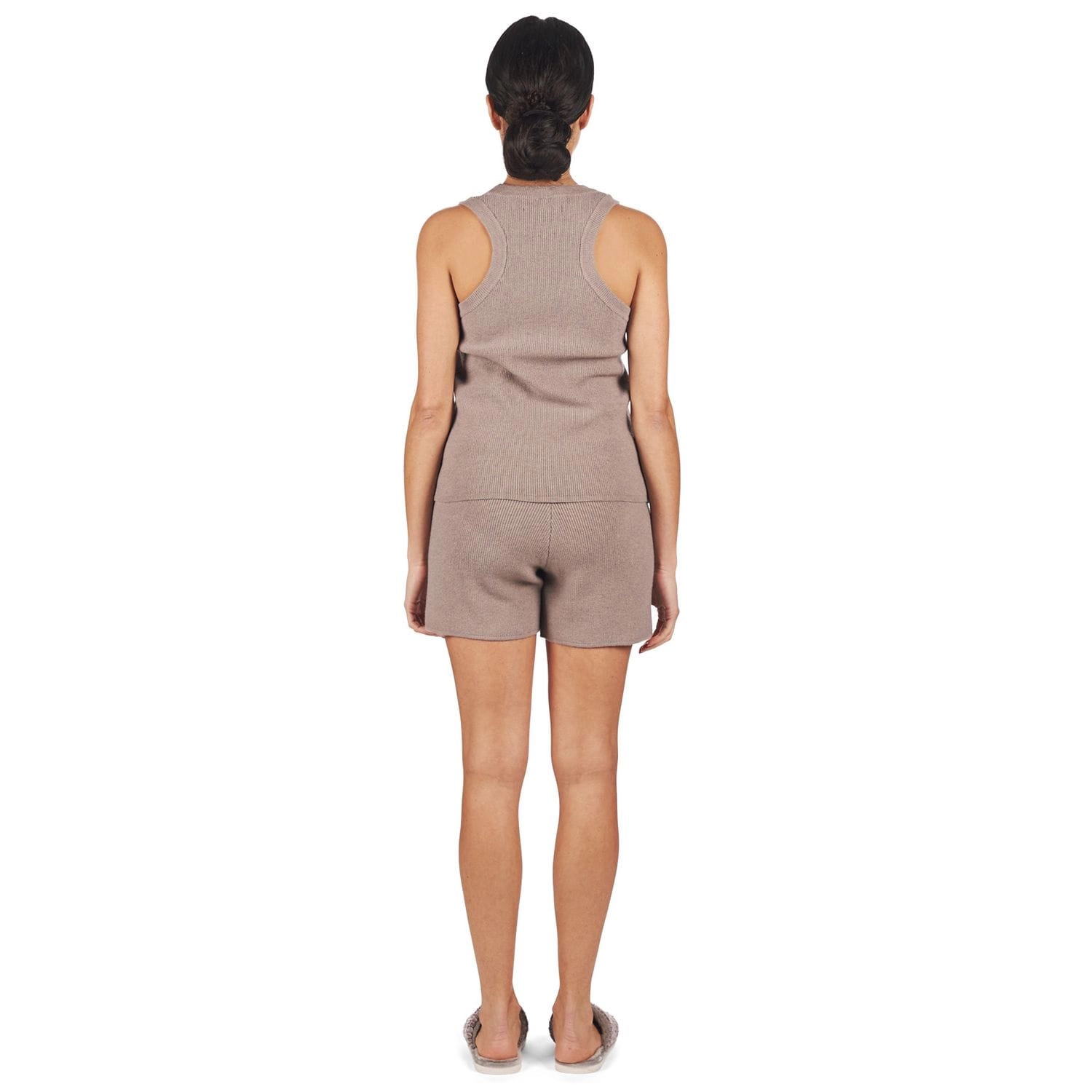 MeMoi Women's 2 Piece Sweater Knit Tank Top and Shorts Set
