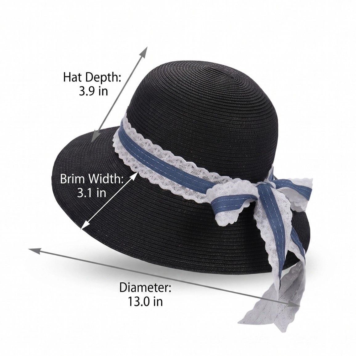 Anna-Kaci Womens Lightweight Wide Brim Straw Sun Hat Foldable Beach Summer UV Protection Hat