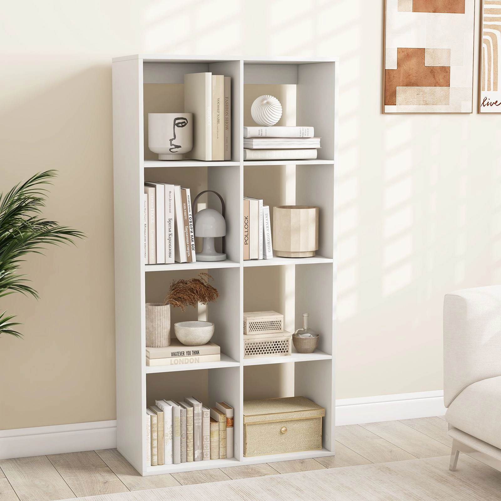 Slickblue 8 Cube Storage Organizer with Open Back Shelves
