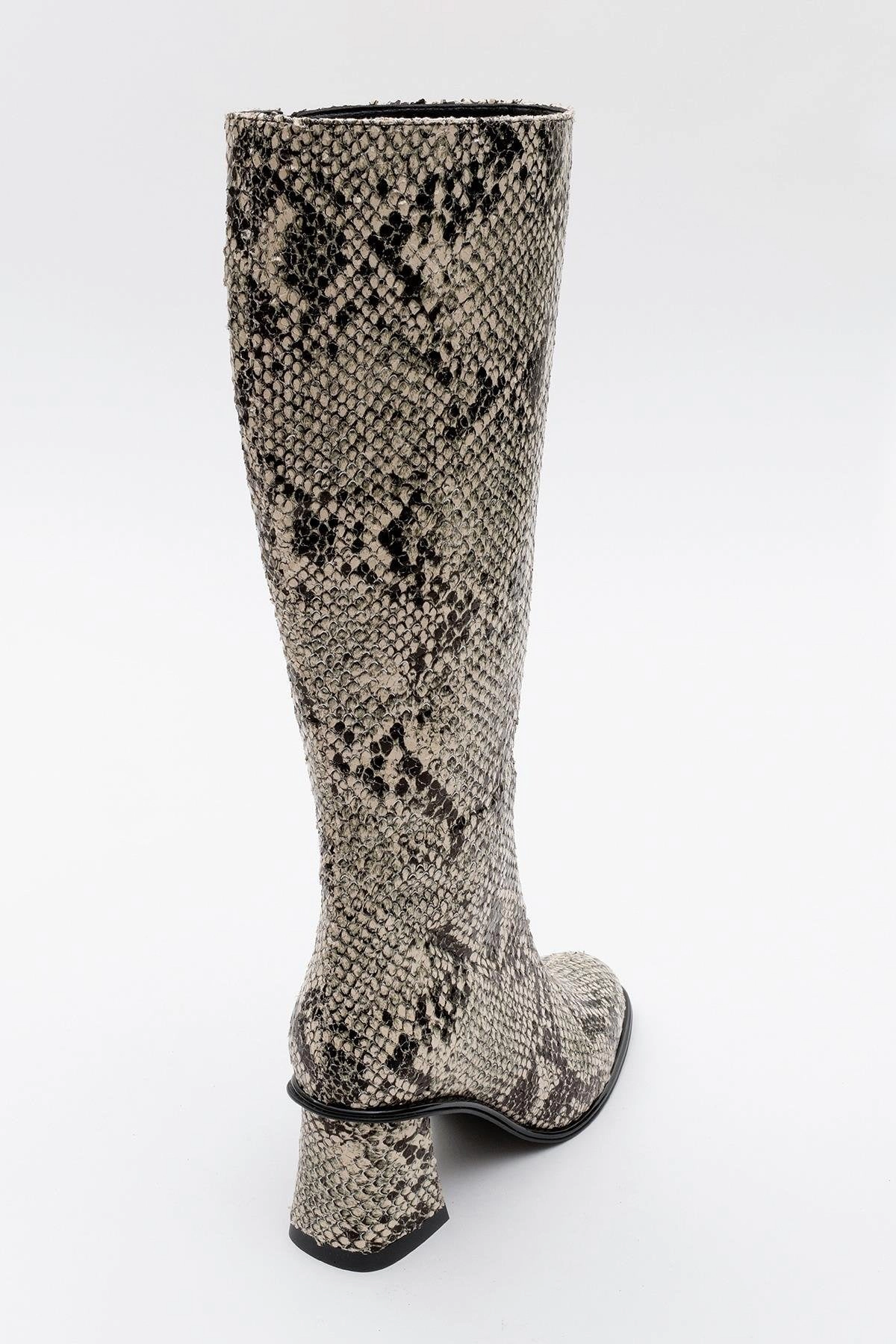 Prologue Shoes Womens Elly Pattern Block Heel Boot
