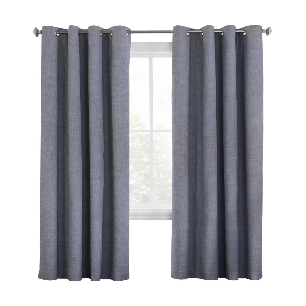 Commonwealth Maya Grommet Curtain Panel Window Dressing - 52x95", Blue