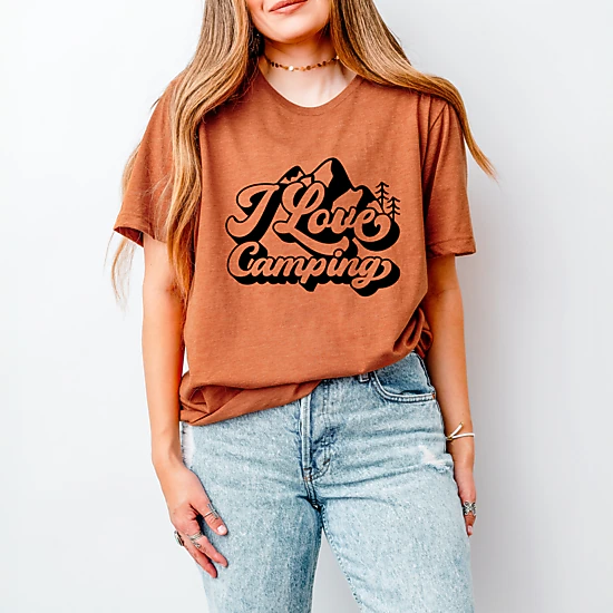 Simply Sage Market - I Love Camping - Women's Short Sleeve Graphic T-Shirt