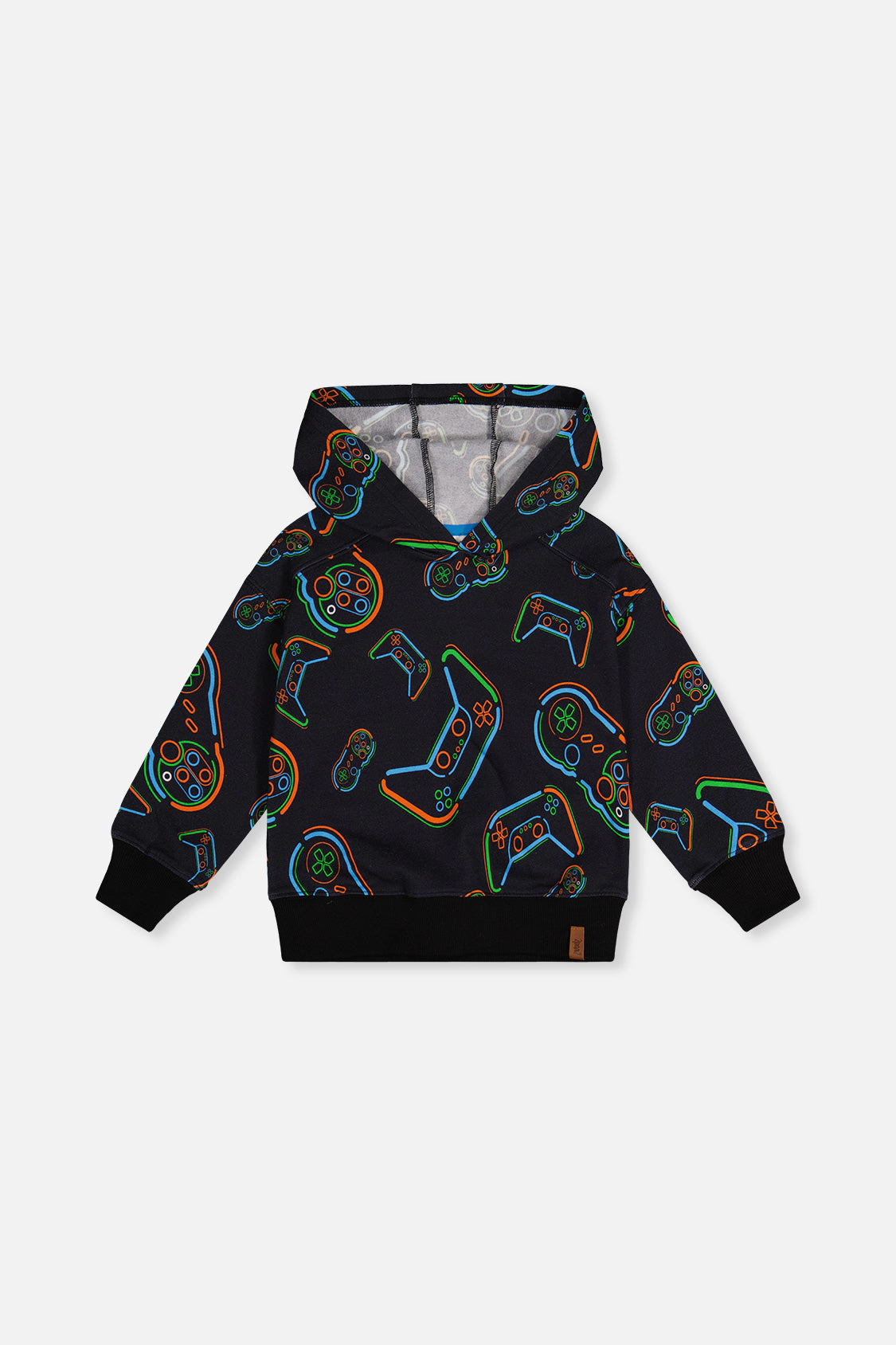 Deux par Boys Fleece Hooded Sweatshirt with Controller Print