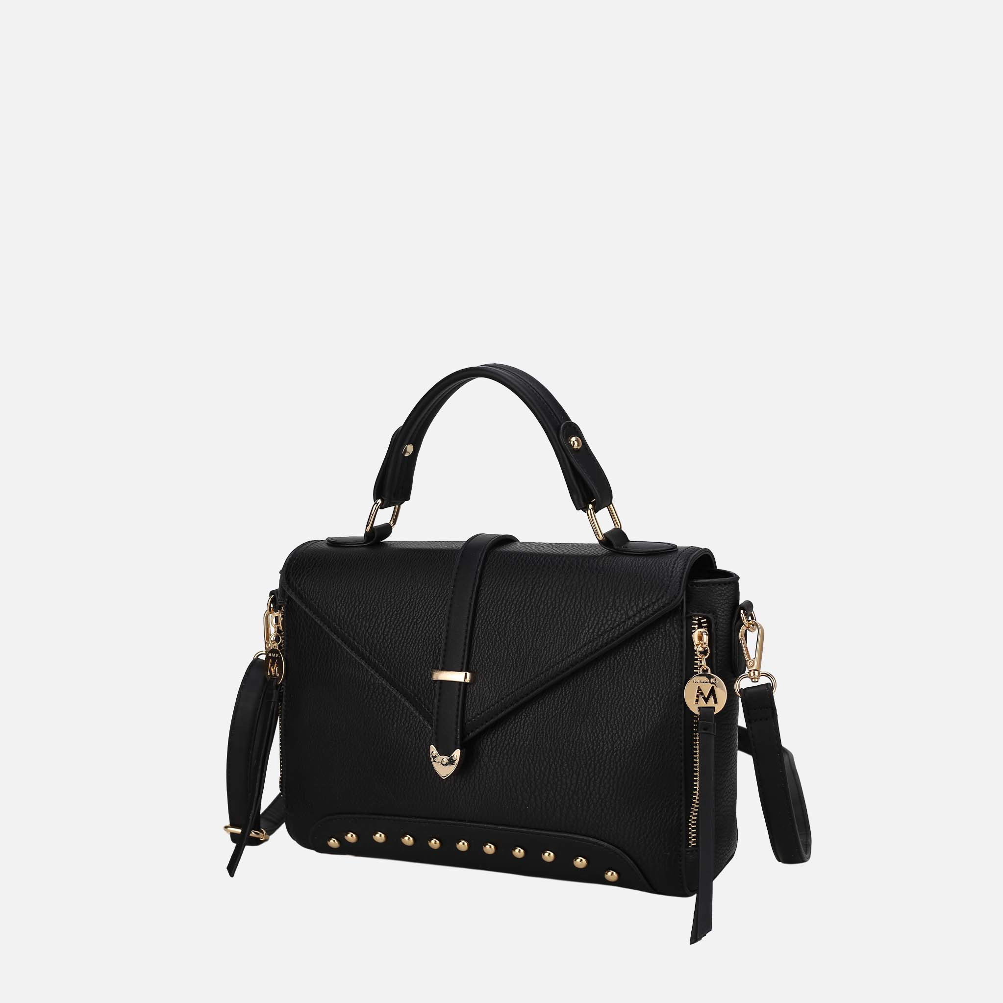 Mia K Collection Angela Women’s Satchel Bag - Vegan Leather Handbag