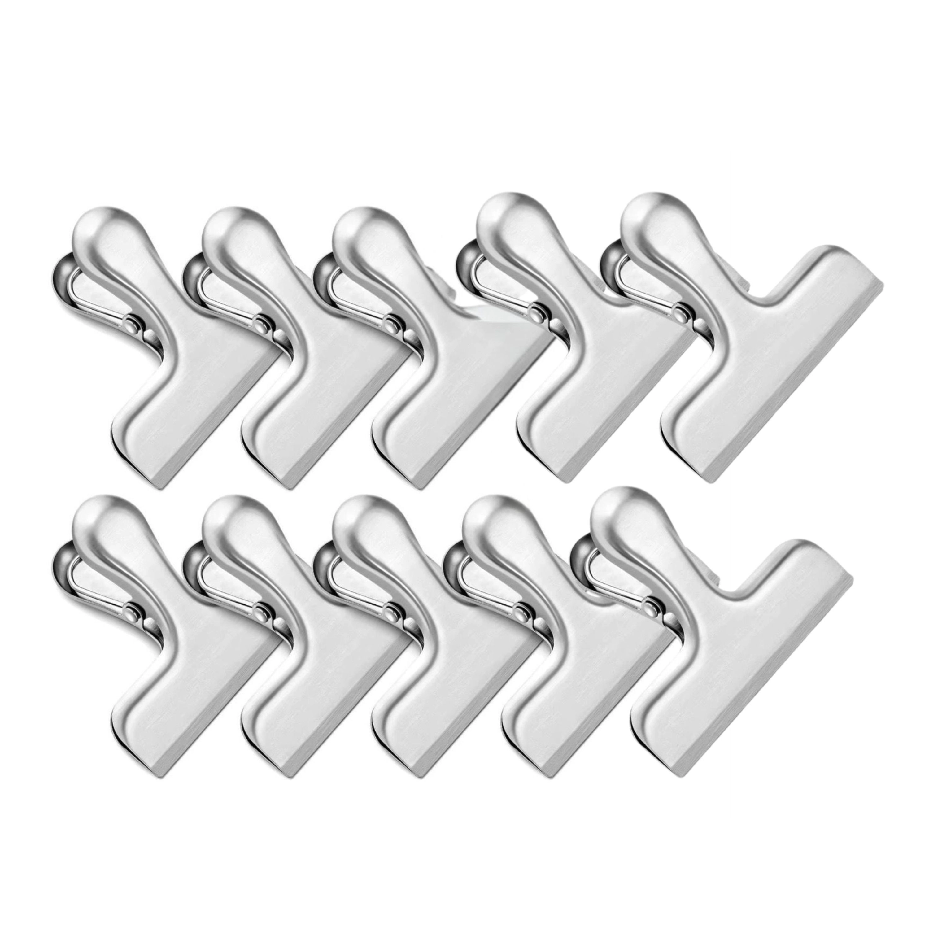 Kitcheniva 3-Inch Stainless Steel Chip Clips 10 Pcs