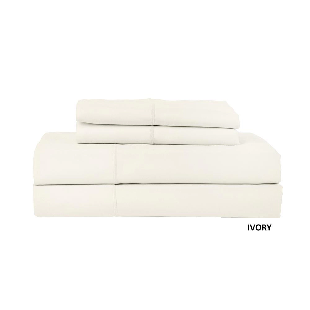Hotel Concepts 500 Thread Count Sateen Sheet - 4 Piece Set - Queen