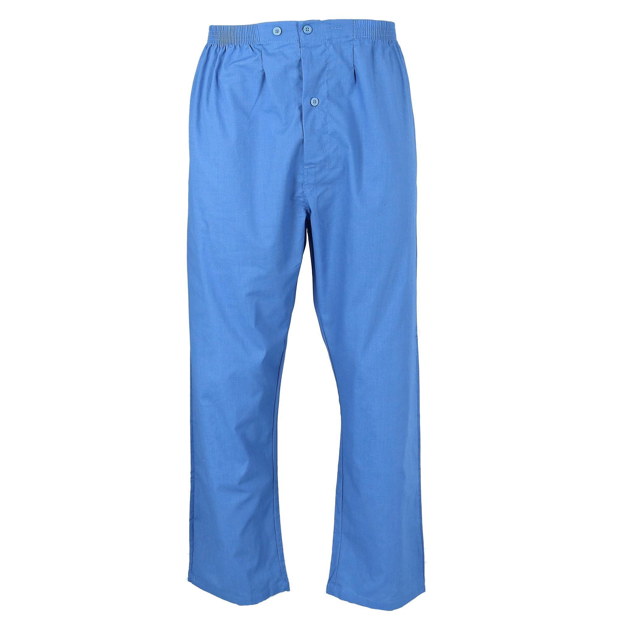 Hanes Men's Broadcloth Long Sleeve Pajama Set